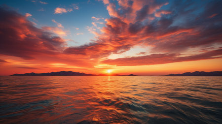 An authentic, unretouched photograph of a sunsetの素材