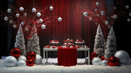 Corporate yuletide theme creating a professional seasonal settingの素材