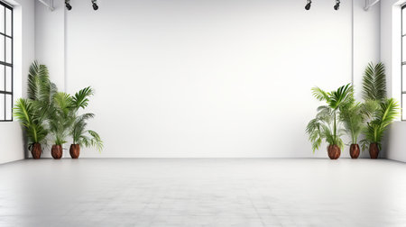 Crisp white backdrop for artistic compositionsの素材