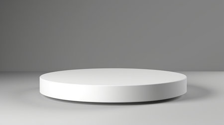 Minimalistic white 3d pedestalの素材