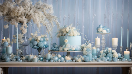 Enchanting blue ambiance, a celebration of this serene colorの素材