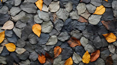 Leaves forming a natural mosaicの素材