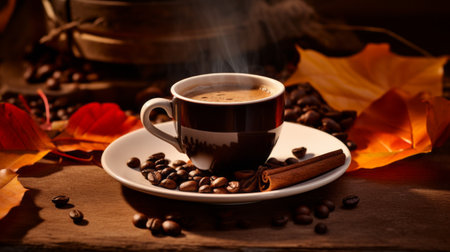 Rich and aromatic coffee captured in its enticing essenceの素材