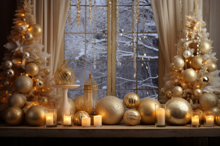 Sparkling decorations for a joyous christmas and new year'sの素材