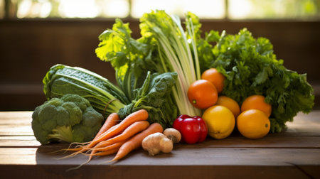 Organic produce, celebrating nature's bountyの素材