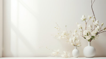 Serene white backdrop for tranquil compositionsの素材