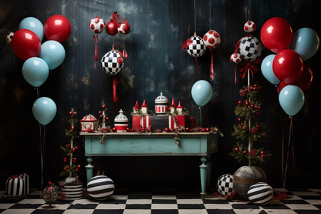 Captivating and playful holiday decor creating isolated joyの素材