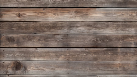 A textured wooden fence with aged, weathered boardsの素材
