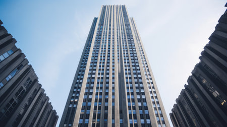 Architectural beauty in an iconic skyscraperの素材