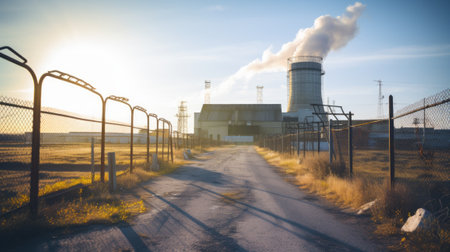 A nuclear facility contributing to radioactive pollutionの素材