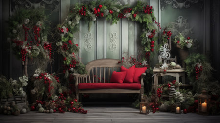 Essence of the season with this versatile christmas backdropの素材