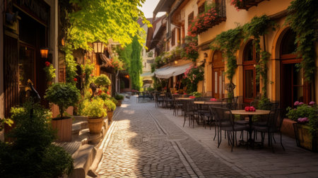 Style pension with picturesque streets and outdoor diningの素材