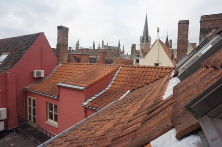 roofs of housesの写真素材