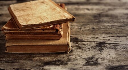 Pile of old booksの写真素材