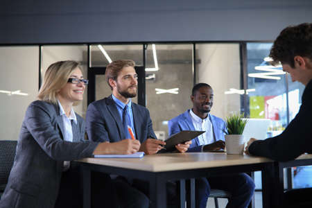 Recruiter checking the candidate during job interview