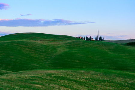 Beautiful Tuscany landscape near Siena, Italyの写真素材