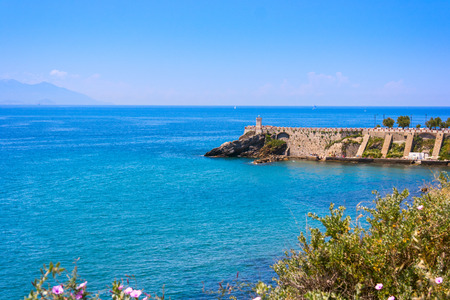 Cristal sea water in Piombino, Tuscany, Italyの写真素材