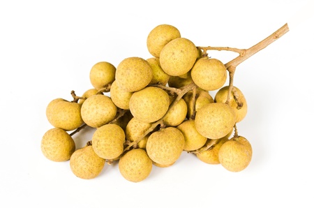 Longan on white background, Thailand