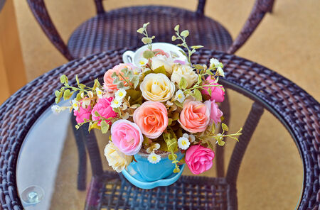 Bouquet flowers on table.の写真素材