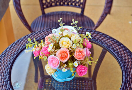 Bouquet flowers on table.の写真素材