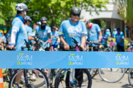 Lamphun,Thailand, AUG 16-2015: Bike for Mom goes into Guinness World Records, Lamphun in historic Bike for Mom event.のeditorial素材