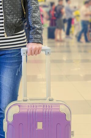female passenger at the airport.の写真素材