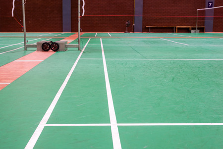 white line and badminton court.の写真素材