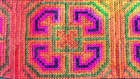 Thai embroidery, Handmade tribe textile style.