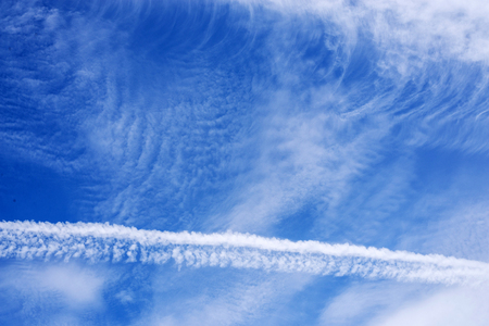 clouds in the blue sky.の写真素材