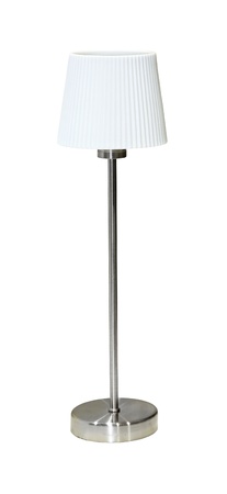 Modern table lamp with small white lampshadeの写真素材
