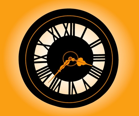 Retro clock with Roman numeralsのイラスト素材