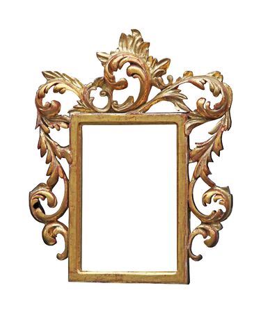 Decorative gold frame isolated の写真素材
