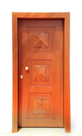 Contemporary wooden home entry front door の写真素材