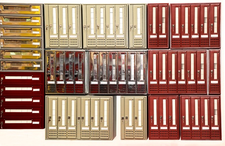 Private postbox compartments in large residential building