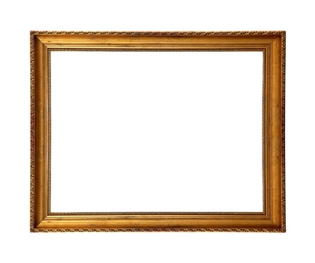 Decorative gold frame isolated includedの写真素材