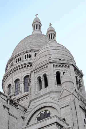 Dome of famous Parisian landmark Basilica of Sacred Heartのeditorial素材