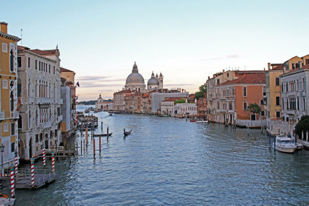 Famous Italian landmark grand canal in city of Veniceのeditorial素材