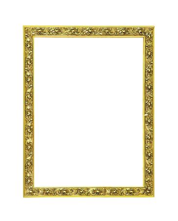 Decorative gold frame isolatedの写真素材