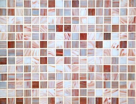 Decorative mosaic beige ceramic tiles pattern detailの写真素材