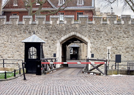 Famous British landmark Tower of London entranceの写真素材