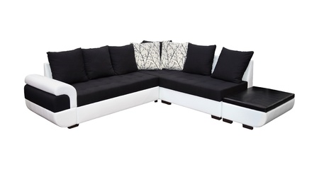 Modern dual tone sofa isolated with clipping path includedの写真素材