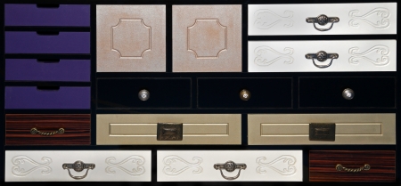 Bunch of small storage compartments small drawersの写真素材