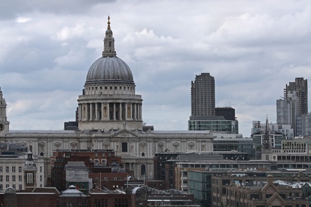London cityscape with famous landmark in backgroundの写真素材