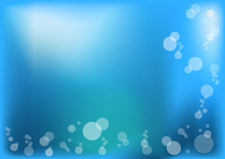 Blue vector illustration with circle bubbles and gradient mesh backgroundのイラスト素材