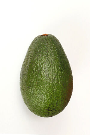 Fresh organic avocado fruit on white backgroundの写真素材