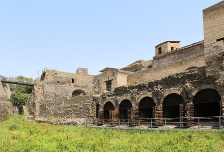 Ancient old architecture site of old city of Pompeii civilizationの写真素材