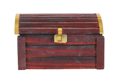 Old wooden crate isolated with clipping path includedの写真素材