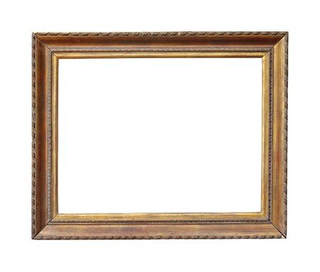 Old wooden frame isolated with clipping path includedの写真素材
