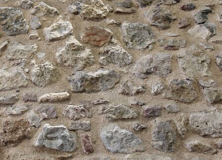 Pattern of retro styled stone material wallの写真素材