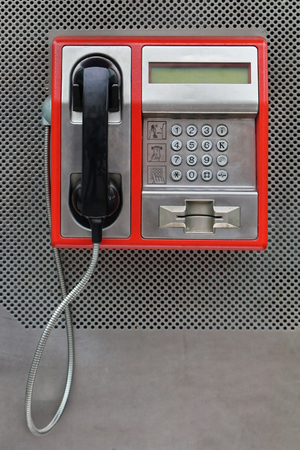 Public pay phone with card slot accessの写真素材